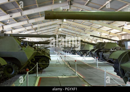 REGION Moskau, Russland - Juli 30, 2006: Sowjetische schwere Panzer im Tank Museum, Kubinka in der Nähe von Moskau Stockfoto