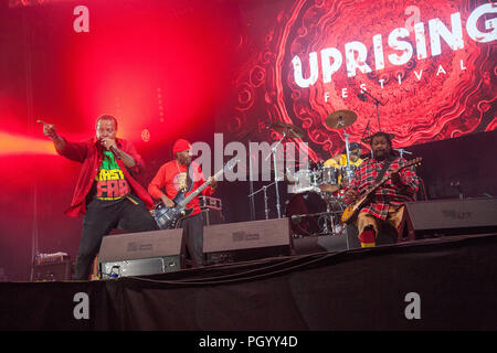 Bratislava, Slowakei. 25 August, 2018. Jamaikanischer Reggae Band Inner Circle führt an Aufstand Music Festival. Stockfoto