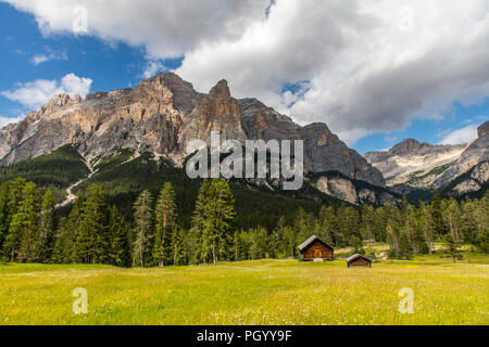 Italien, Südtirol, Trentino, der Piz La Ila Hochplateau in der Nähe von Stern/La Villa, Alm, Berghütte, Stockfoto