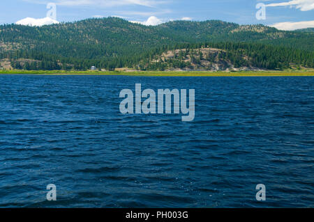 Smith-See, Angeln im See Smith zugreifen Site, Montana Stockfoto