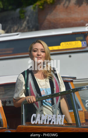 Venedig, Italien. 29 Aug, 2018. 75. Filmfestival von Venedig, Carolina Crescentini und Francesco Motta kommt an Lido. Im Bild: Carolina Crescentini Credit: Unabhängige Fotoagentur/Alamy leben Nachrichten Stockfoto