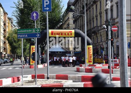 Mailand, Italien. 29. August 2018. Letzte Vorbereitungen für die Formel 1 Mailand Festival. In Piazza XXIV Maggio und Mailand Dock (Duilio Piaggesi, Mailand - 2018-08-29) ps das Foto in Bezug auf den Kontext, in dem es aufgenommen wurde verwendet werden kann, und ohne das diffamierende Absicht der Dekoration der Menschen vertreten Stockfoto