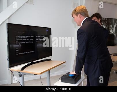 Amsterdam, Niederlande. 29 Aug, 2018. König Willem-Alexander der Niederlande bei der Knaw (Koninklijke Nederlandse Akademie van Wetenschappen) in Amsterdam am 29. August 2018 Für eine workvisit zu Geisteswissenschaften Cluster en het Niederlande Institut für fortgeschrittene Studien in den Geistes- und Sozialwissenschaften (NIAS) Foto: Albert Ph-van der Werf/Niederlande/Point de Vue | Quelle: dpa/Alamy leben Nachrichten Stockfoto