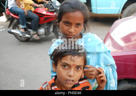 Arme Kinder in Indien Stockfoto