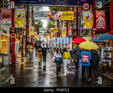 11. Februar 2018, Taipei Taiwan: Streetview der Fußgängerzone in Taipeh Einkaufsviertel Taipei Taiwan Stockfoto