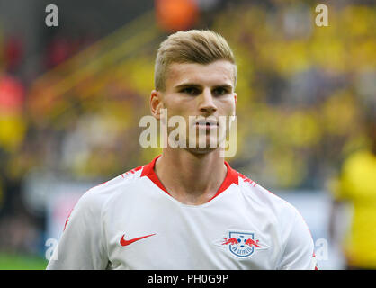 Signal Iduna Park Dortmund Deutschland 26.08.2018, Deutsche Bundesliga Saison 2018/19 Spieltag 1, Borussia Dortmund (BVB) vs RB Leipzig -------- Timo Werner (Leipzig) DFL-Bestimmungen verbieten die Verwendung von Fotografien als BILDSEQUENZEN UND/ODER QUASI-VIDEO. Stockfoto