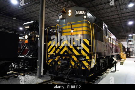 St-Constant, Kanada, 28. August 2018. Vintage diesel-elektrische Lokomotive auf Anzeige in der Exporail Museum. Credit: Mario Beauregard/Alamy leben Nachrichten Stockfoto