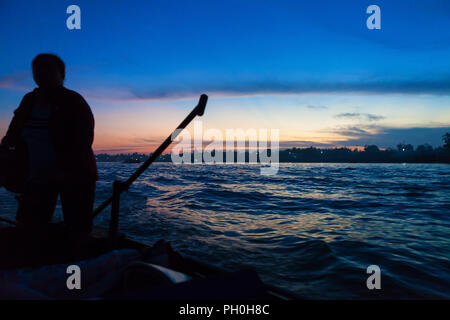 Can Tho, Vietnam - am 18. März 2017: Segeln auf dem Mekong Fluss, Vietnam Stockfoto