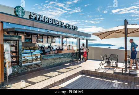Monte-Carlo, Monaco. 23. Juni 2018. Kaffee von Starbucks. Stockfoto