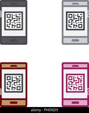 Smartphone QR-Code Stock Vektor