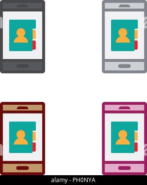 Smartphone Kontakte buchen Sie Stock Vektor