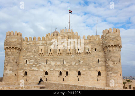 Zitadelle von qaitbay Alexandria, Kairo, Ägypten 2013 Stockfoto