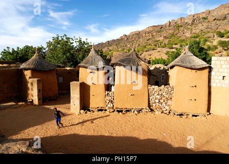 Die lehmziegeln Dorf Koundou, Dogon. Mali, Westafrika Stockfoto