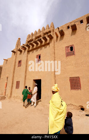 Traditionelle Schlamm Häuser von Djenné, einem UNESCO-Weltkulturerbe. Mali, Westafrika Stockfoto