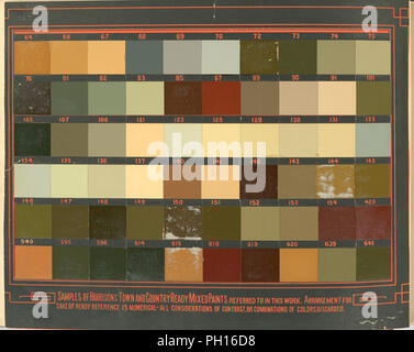 Antike Farbkarte Stockfoto