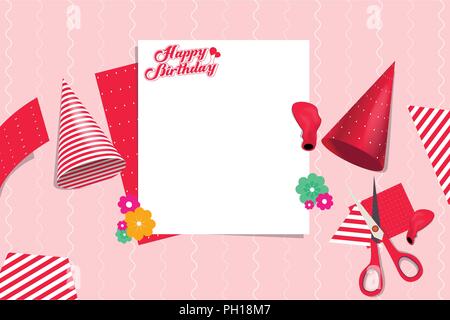 Geburtstag Vorbereitung Vector Template Design Element Stock Vektor
