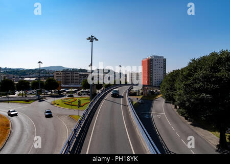 Gepflasterte Straßen und Alleen der Stadt Verfassen einer städtischen Site Stockfoto