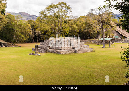 Eine typische Blick auf Ruinen von Copan in Honduras. Stockfoto