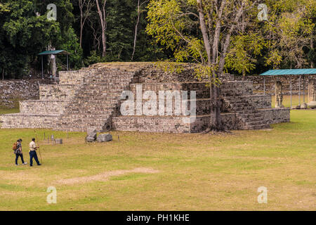 Eine typische Blick auf Ruinen von Copan in Honduras. Stockfoto