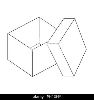 Box, Verpackung, Papier und andere Symbol in der gliederungsansicht Stil. Shell, Rahmen, Fall, Icons in der Sammlung. Stock Vektor