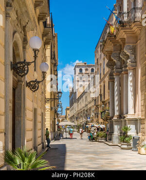 Malerische Anblick in Trapani Altstadt. Sizilien, Italien. Stockfoto