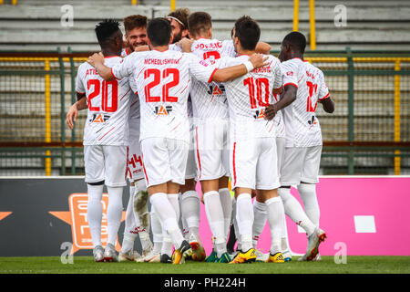 Velika Gorica, Kroatien - 25 th, August 2018: Die erste Fußball-kroatischen Liga Hrvatski Telekom, Fußballspiel zwischen Hnk Gorica und Rudes auf Gorica Stockfoto