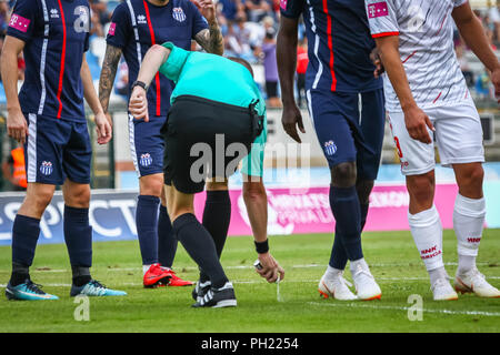 Velika Gorica, Kroatien - 25 th, August 2018: Die erste Fußball-kroatischen Liga Hrvatski Telekom, Fußballspiel zwischen Hnk Gorica und Rudes auf Gorica Stockfoto