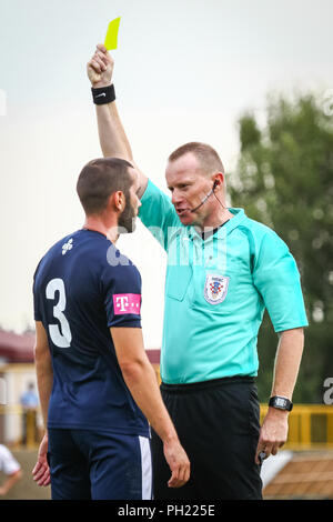 Velika Gorica, Kroatien - 25 th, August 2018: Die erste Fußball-kroatischen Liga Hrvatski Telekom, Fußballspiel zwischen Hnk Gorica und Rudes auf Gorica Stockfoto