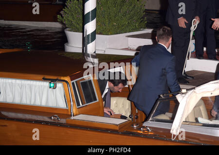 Venedig, Italien. 29 Aug, 2018. 75. Filmfestival von Venedig, Il ministro dell'Interno, an. Matteo Salvini, Arriva al Lido Durante la Mostra del Cinema di Venezia dargestellt: Matteo Salvini Credit: Unabhängige Fotoagentur/Alamy leben Nachrichten Stockfoto