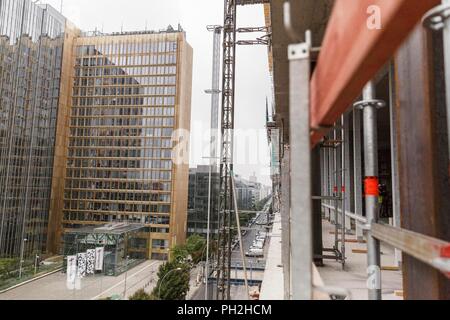 Berlin, Deutschland. 30 Aug, 2018. 30.08.2018, Berlin: Die Baustelle der neuen Axel Springer Haus, während einer Pressekonferenz fotografiert. Credit: Carsten Koall/dpa/Alamy leben Nachrichten Stockfoto