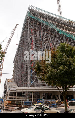 Berlin, Deutschland. 30 Aug, 2018. 30.08.2018, Berlin: Die Baustelle der neuen Axel Springer Haus, während einer Pressekonferenz fotografiert. Credit: Carsten Koall/dpa/Alamy leben Nachrichten Stockfoto