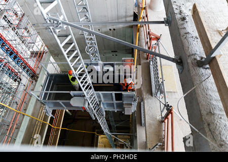 Berlin, Deutschland. 30 Aug, 2018. 30.08.2018, Berlin: Die Baustelle der neuen Axel Springer Haus, während einer Pressekonferenz fotografiert. Credit: Carsten Koall/dpa/Alamy leben Nachrichten Stockfoto