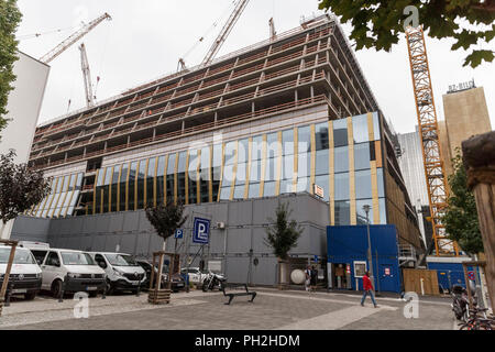 Berlin, Deutschland. 30 Aug, 2018. 30.08.2018, Berlin: Die Baustelle der neuen Axel Springer Haus, während einer Pressekonferenz fotografiert. Credit: Carsten Koall/dpa/Alamy leben Nachrichten Stockfoto