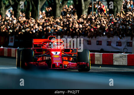 Mailand, Italien, 29. August 2018 - Ferrari F1 Team eine Live Performance bei F1 Mailand Festival - Valeria Portinari Alamy leben Nachrichten Stockfoto