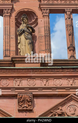 Ottheinrich Gebäude, Ottheinrichsbau (1559), Schloss Heidelberg, Heidelberger Schloss, Heidelberg, Baden-Württemberg, Deutschland Stockfoto