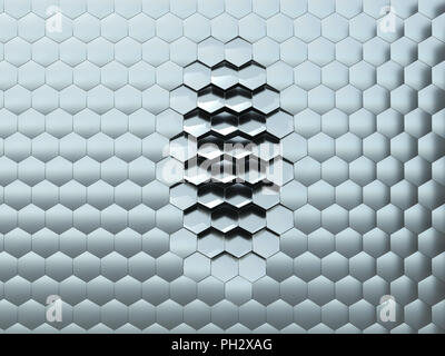 Künstliche sechseckige Fläche Stockfoto