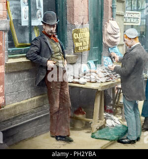 Oyster Verkäufer, Viktorianischen Periode Stockfoto