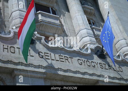 Fassade des Hotel Gellert, Budapest, Ungarn Stockfoto