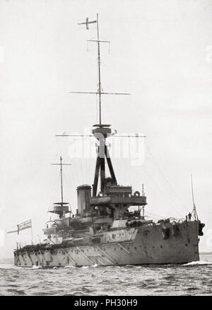 Die britische Royal Navy Schlachtschiff HMS Dreadnought, (1906). Aus dem Buch von Schiffen, veröffentlicht C 1920. Stockfoto