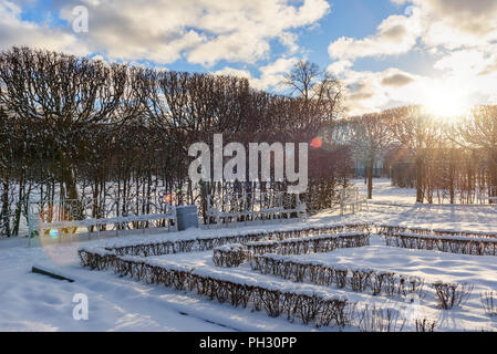Catherine Park in Zarskoje Selo im Winter. Stadt Puschkin. Sankt Petersburg. Russland Stockfoto
