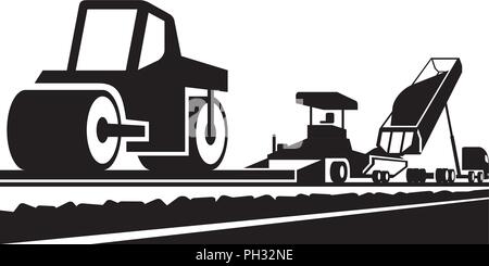 Festlegung der Asphalt auf der Straße - Vector Illustration Stock Vektor