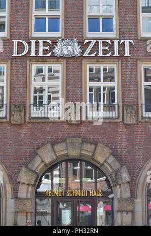 'Die Zeit', Helmut-Schmidt-Haus, Speersort, Hamburg, Deutschland Stockfoto