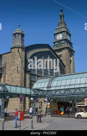 Hauptbahnhof, Hachmannplatz, Kirchenallee, Hamburg, Deutschland Stockfoto