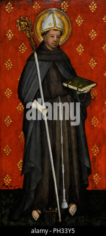 Saint Louis von Toulouse (1275-1298). Bischof von Toulouse. Porträt des Meisters der Saint Lawrence (aktiv in Köln um 1415-1430), 1425-1430. Teil eines Altars. Stockfoto