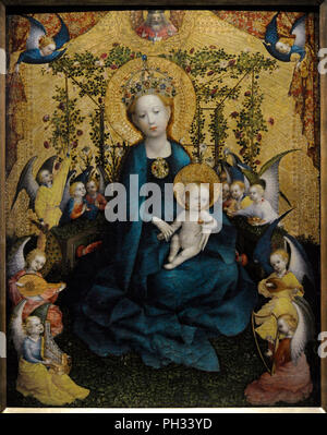 Stefan Lochner (Ca. 1400/1410-1451). Deutsche Maler. Madonna in der Rose Bower, ca. 1440-1442. Wallraf-Richartz-Museum. Köln. Deutschland. Stockfoto