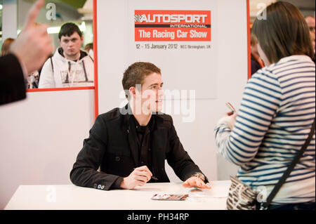 Paul Di Resta in der Formel 1 Fahrer Autogramme an der Autosport International Exhibition NEC Birmingham GROSSBRITANNIEN Stockfoto