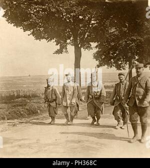 Erfasst Deutsche sharpshooter, Champagne, Nordfrankreich, c 1914 - c 1918. Artist: Unbekannt. Stockfoto