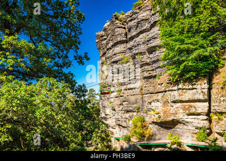 Böhmische Schweiz, auch als Böhmische Schweiz bekannt, ist eine malerische Region im Nordwesten der Tschechischen Republik. Stockfoto