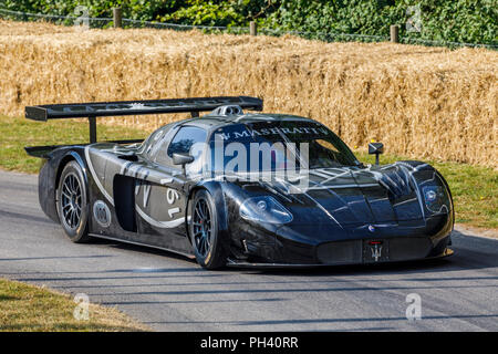 2014 Maserati MC12 "Goodwood Cent 100' Racer mit Niek Hommerson am Goodwood Festival 2018 von Geschwindigkeit, Sussex, UK. Stockfoto