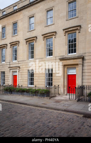 Achtzehnten Jahrhundert Häuser in Bath, Großbritannien Stockfoto